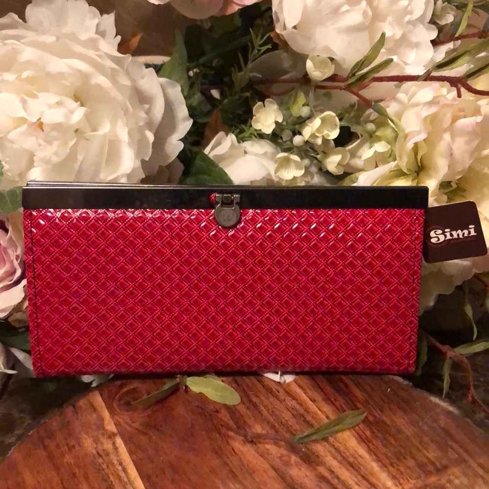 FREE 🎁With any purchase. Brand new red wallet  with Turn Lock Clasp